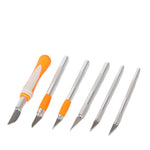 50 Pcs Aluminum Non Slip Handle Craft Knife Set SK2 Carbon Steel Versatile Precision Cutting Tools Engraving Art Supplies Compact Storage Case Crafting Tool Set