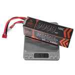 LinkMejor 11.4V 9000mAh 100C 3S LiPo Battery T Deans Plug for RC Car