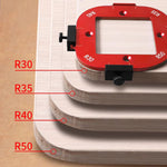 Aluminum Corner Template Set for Router Table Arc Cutting R10-R15-R20-R25 R30-R35-R40-R50 Woodworking Tools High Precise