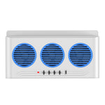 F-819 Solar Car Fan Triple-Fan Exhaust Ventilator USB/Battery Powered Window Air Cooler With Emergency Warning Light