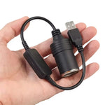 5V 2A USB To 12V Car Connection Cable Socket USB Male to Female Car Connection Cable Adapter Converter Fo Electronic Driving Recorder