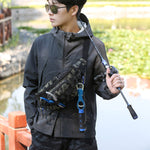 LinkMejor 600D Oxford Men's Fishing Lure Bag Waterproof Molle Tactical Waist Chest Pack Multifunctional Travel Hunting Bag