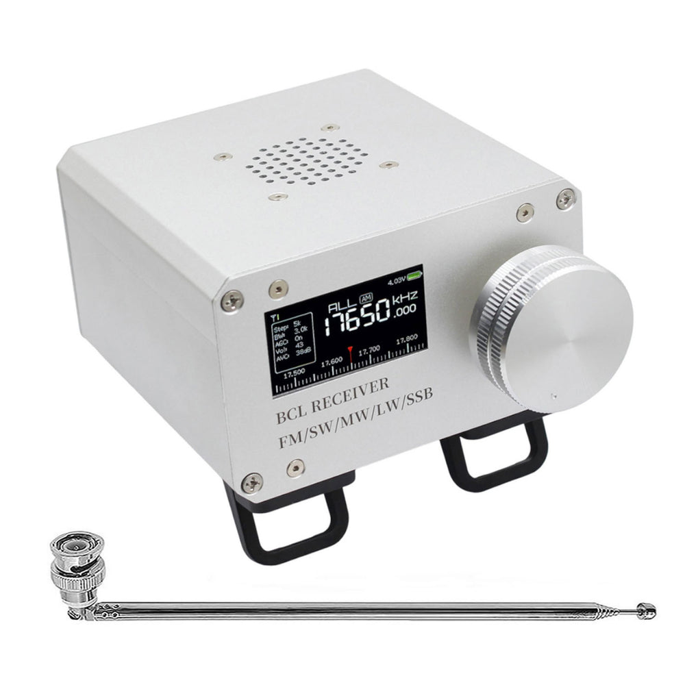 Si4732 Full Band Radio Receiver FM LW MW SW SSB Aluminum Alloy BCL High-Performance WiFi BNC Connector Digital Decoding Longwave Shortwave High Fidelity Sound Speaker