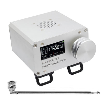 Si4732 Full Band Radio Receiver FM LW MW SW SSB Aluminum Alloy BCL High-Performance WiFi BNC Connector Digital Decoding Longwave Shortwave High Fidelity Sound Speaker