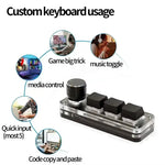 3 Key RGB Mechanical Keyboard Type-C Customizable Programmable Shortcut Macropad Rotary Encoder Gaming Keypad Computer Laptop Tablet Mobile Compatible