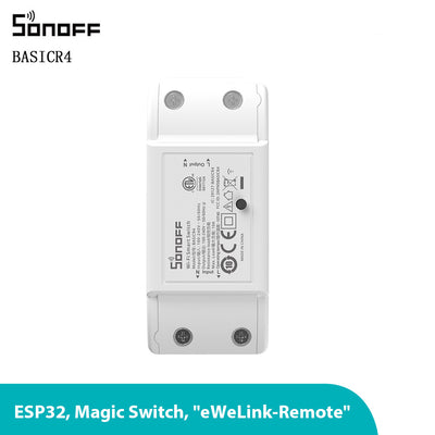 LinkMejor BASICR4 WiFi ESP32 Chip Smart Switch 10A 2400W Smart Scene Magic Switch Module eWeLink IFTTT APP Remote Control Work with S-MATE2 R5 Alexa Google