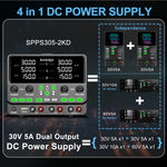 LinkMejor SPPSR 2KD Series Regulated Power Supply 30V 10A Adjustable Voltage Current Precision High Resolution USB RS232 RS485 Interface Compact Lightweight Design