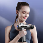LinkMejor A9 Professional Massage Gun Electric Shock Muscle Relaxation Vibration Fitness Massager For Body Neck Ladies Home Travel Fascia Gun