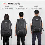 Xmund 85L Large Travel Laptop Backpack Water Resistant Weekender Bag With USB Port Carry On Luggage Backpack for Men Women Wear-resistant Oxford Fabric Backpacks