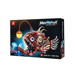 LinkMejor XZ0113 Cyber Lantern Fish Anglerfish Dynamic Mechanical Desktop Ornament Building Block Brick Assembly Kit Kids Christmas Gift