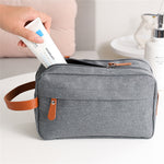 Men's Portable Travel Toiletry Bag Large Capacity Double Layered Storage Cosmetic Organizer for Gym Sports Use