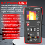 LinkMejor ZT-R01 Infrared Thermography Multimeter 2.4-inch TFT Screen 32x32 Resolution Temperature Range -20℃ to 550℃ Accurate Digital Multimeter