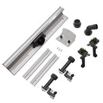 LinkMejor Wnew Woodworking Router Table Fence Aluminium Profile Fence System 700mm with Sliding Brackets Bit Guard