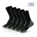 5 Pairs Men's Mid-calf Socks Sweat Anti-odor Sports Socks for Spring Autumn Winter Outdoor Running Basketball Socks Thick Warm Male Socks Large Size 39-45