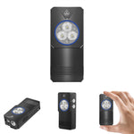 LinkMejor EV30 550 Lumens Mini Flashlight Rechargeable Bright Small LED Pocket Flat Light with Clip Magnetic Tail, Keychain Flash Light with Red UV Light,  IP66 Waterproof Outdoor Emergency Work Lamp