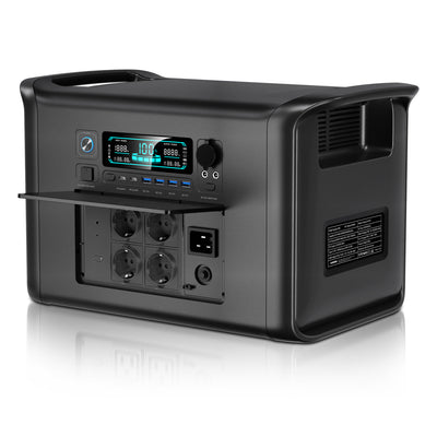 [EU Direct] Cosmobattery 2600W 2048WH 640000mAh Portable Power Station LiFePO4 Battery Inverter Pure Sine Wave Generator Energy Storage System Power Supply Backup Outdoor Camping RV Universal Plug/EU Plug, Apower 2000