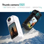 2.7K Body Camera 180° Twist Lens Camera Action Camera Thumb Camera Sports Camera Mini WIFI Sprint Action Moto Pro Cat 1080P Small Motorcycle Riding Video