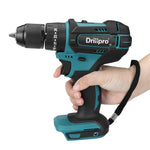 Drillpro 10mm Chuck Impact Drill 350N.m Cordless Electric Drill For Mak18V Battery 4000RPM LED Light Power Drills