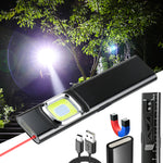 Bikight X505 EDC Rechargeable Laser Flashlight UV COB Work Light Magnetic Base Type-C 450mAh Pocket Waterproof LED Pen Light with Integrated Ruler