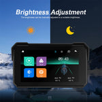 5''IPS Screen Motorcycle Carplay Android Auto Brightness Adjustment IP68 Waterproof Bluetooth 5.0 Smart Screen Player