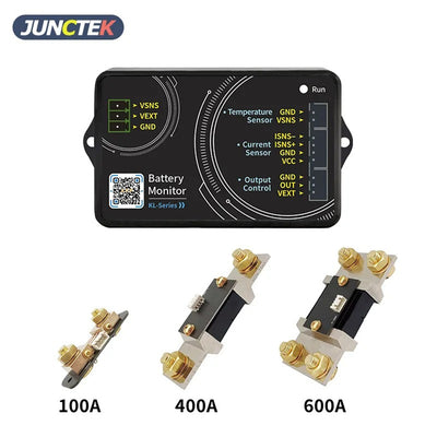 LinkMejor Battery Monitor Bluetooth KL-F DC 0-120V 0-600A Battery Tester Voltage Current VA Meter Battery Coulomb Meter Capacity Indicator