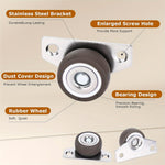 Small Side Mount Caster Wheels 1.25 Inch Set of 4 Rubber Wheels Rigid Casters Furniture Rollers Underbed Drawers DIY Project Non-Marking Smooth Glide 140 LBS Capacity