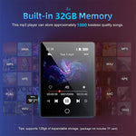 HiFi bluetooth MP3 Music Player Mini MP4 Video Playback 2.8 Inch Screen Built in 32GB Memory Walkman Digital Audio Player with FM Radio Ebook Sports Running