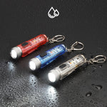 LinkMejor M300 GITD-Green Self-luminous 400LM 6500K EDC Keychain Flashlight with RGB Sidelight, Magnetic Tail Repair Work Lamp Type-C Rechargeable Mini UV Flashlight