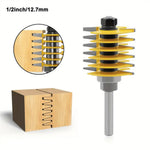 LinkMejor Carbide Finger Joint Router Bit 1/2 Inch / 8MM / 12MM Shank Rust Resistant Woodworking Tool for Precise Milling Compatible with Chainsaw