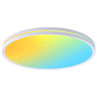 Elfeland 48W RGB Ceiling Light Remote Control with 16 Million Colors Dimmable Multiple Scene Modes LED Flush Mount Ceiling Lamp