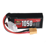 LinkMejor Power 11.1V 1050mAh 150C 3S LiPo Battery XT60 Plug for RC Drone