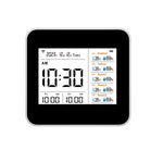13 in 1 Tuya WIFI Intelligent Thermometer Hygrometer Indoor Accurate Temperature Humidity Gauge Monitor with Time/Calendar/Alarm Display Support Remote APP Control for Home Office