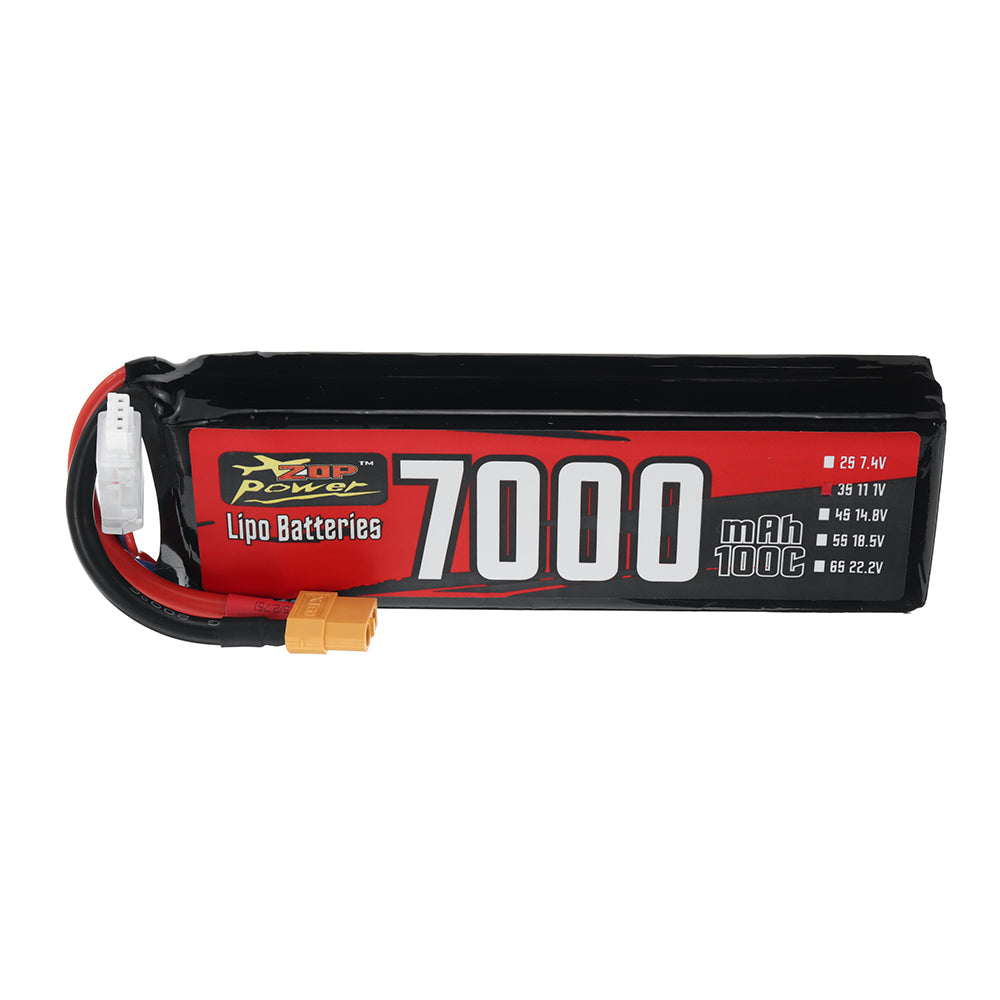 LinkMejor 11.1V 7000mAh 100C 3S 77.7Wh LiPo Battery XT60 Plug for RC Drone