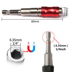 Magnetic Hex Ring Screwdriver Bit 1/4" Quick Change Holder Extension Rod High-Quality Construction Versatile for Drilling Fastening Guiding Screws