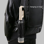 10 Ribs Fully Automatic Handle Umbrella 106cm Detachable Handle Reverse Opening UV Umbrella with Windproof Reflective Stripe Reverse Fold Umbrella Carabiner Travel