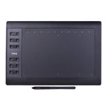 10x6 Inch Professional Graphics Drawing Tablet 12 Express Keys with for Mac Windows for Painting Designing Online Course