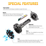 LinkMejor 12V H4 H7 H11 COB LED Car Headlight Bulbs Super Bright Modified Auto Light F2