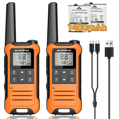 Baofeng BF-T22 Walkie Talkie 16 Channels PMR 446MHz License-Free LED Display VOXs Hands-Free Long-Range Communication Without Battery