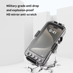 Professional 30M Waterproof Diving Phone Case Camera Housing with Physical Buttons Vacuum Pump Anti-Fog Universal for iPhone Samsung Galaxy Shockproof Dustproof Snorkeling Scuba Photography Accessory