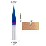 1/4 Inch Shank V Groove CNC Router Bit YK20 Tungsten Carbide 15° 30° 60° Angles for Wood Acrylic Aluminum Engraving Carving Tools