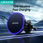 LinkMejor CD277 15W Magnetic Wireless Charger Car Phone Holder Fast Wireless Charging Bracket Car Air Vent Compatibility for Smart Phones for iPhone 17 17Pro 16 Pro Max 15 14 for Xiaomi 17pro for Huawei Mate XTs for OPPO