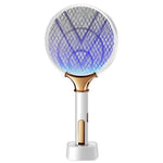 Tevorex 3000V Electric Mosquito Swatter 3-Layer Power Grid Dual Function Auto-Mosquito Attraction USB Fast Charging Portable Fly Killer Device with LED Light for Indoor Outdoor Use