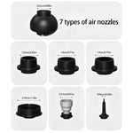 Portable Mini Air Pump Ultra-Light 3.5kPa Electric Inflator Deflator With 7 Nozzles For Camping Air Mattress Inflatables Vacuum Bags