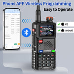 LinkMejor UV-5RH PRO 10W GPS Multi Band AM FM Walkie Talkie Bluetooth Frequency Writing Function 640 Channels Wireless Copy Frequency Type-C Ham Two-way Radio