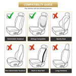 Universal Full Car Front Seat Mat Covers PU Leather Breathable Cushion Pad