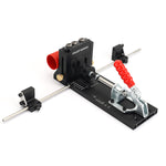LinkMejor XK4 PRO MAX Pocket Hole Jig Aluminum Alloy Adjustable Woodworking Drill Guide with Stabilizing Bar Stop Block