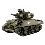 021 1/18 2.4G American Sherman M4A3 RC Tank Models Simulation Smoke Effects LED Lights for Children Toys