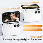 DC28S 12MP Flip Touch Screen Digital Camera 4K HD Video 180° Flip Selfie Screen 120° Wide Angle 16X Zoom 3600mAh Battery for Vlogging Selfie Photography Travel Student