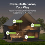 LinkMejor MINI-ZB2GS MINI DUO 2-Gang Zigbe Smart Switch Dual Load Control Zigbee3.0 Compatibility Signal with Multiple Zigbe Hub