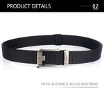 LinkMejor 120cm Men Tactical Belt Quick Release Outdoor Military Metal Belt Soft Wear-resistant Nylon Sports Ratchet Belt
